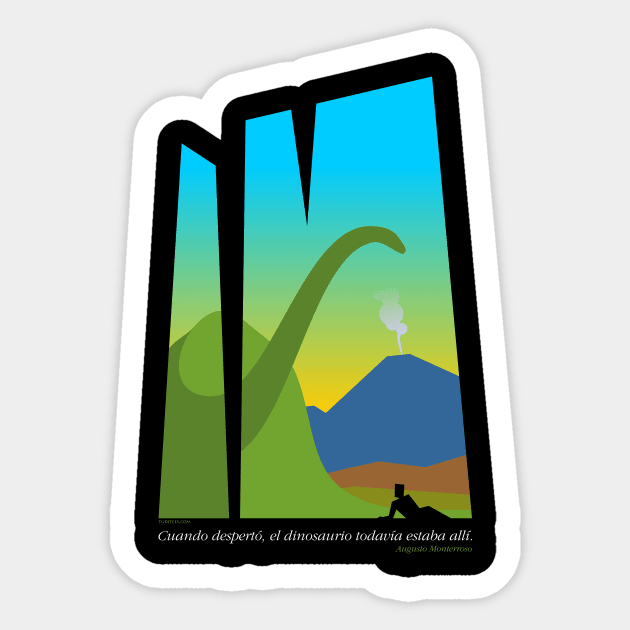 The dinosaur Sticker by tuditees